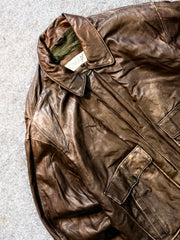 Pilot aviator bomber leather jacket (M/L/XL)