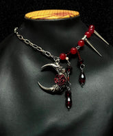 Blood drip design necklace (exclusive)