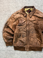 Bomber leather jacket(M/L)