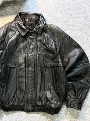 Bomber leather jacket(M/L)