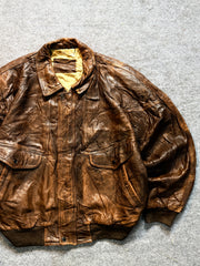 Bomber leather jacket (XL/2XL)