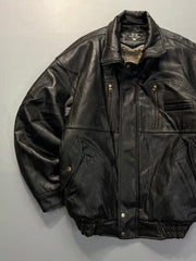 Bomber leather jacket(M/L)