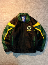 Green bay packers leather jacket(L/XL)
