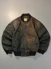 Bomber leather jacket(M/L)