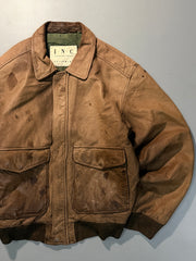 Bomber leather jacket(M/L)