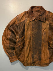Bomber leather jacket(L/XL)