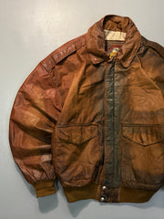 Bomber leather jacket(M/L)