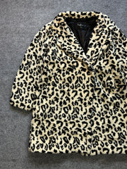 Animal print fur coat(M/L/Xl)