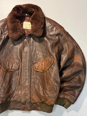 Bomber leather jacket(L/XL)
