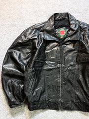 Bomber leather jacket(M/L)