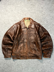 Bomber leather jacket(M/L)