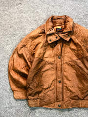 Bomber leather jacket(M/L)
