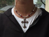 Red cross necklace