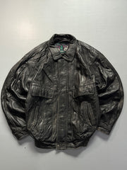 Bomber leather jacket(L/XL)