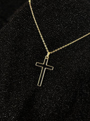 Cross necklace (black)