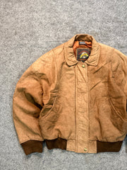 Bomber leather jacket(XS)