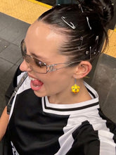 Yellow chunky earrings
