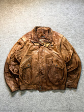 Bomber leather jacket(M/L)