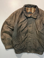 Bomber leather jacket(M/L)