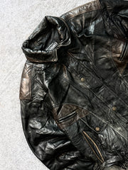 Bomber leather jacket(L/XL+)