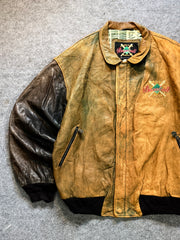 Bomber leather jacket(L/Xl)