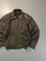 Bomber leather jacket(M/L)