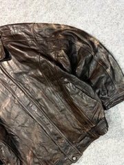 Bomber leather jacket(XL+)