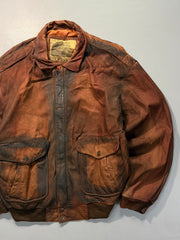 Bomber leather jacket(L/XL)