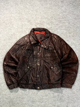 Bomber leather jacket(M/L)