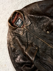 Bomber leather jacket(M/L)