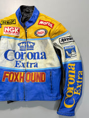 Corona extra biker leather jacket(XS/S)