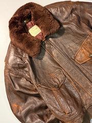 Bomber leather jacket(L/XL)