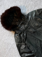 Bomber leather jacket(L/XL)