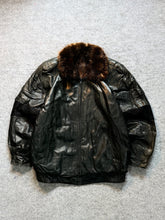 Bomber leather jacket(L/XL)