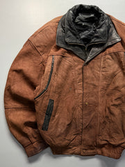 Bomber leather jacket(XL/2XL)