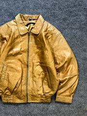 Bomber leather jacket(xs)