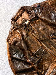 Bomber leather jacket(S/M/L)