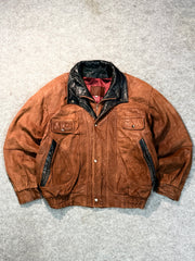 Bomber leather jacket(XL+)