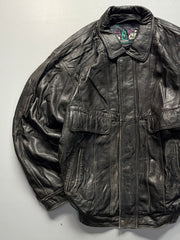 Bomber leather jacket(L/XL)