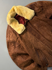 Bomber leather jacket(M/L)