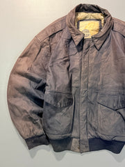 Bomber leather jacket(M/L)