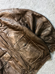Pilot aviator bomber leather jacket (M/L/XL)
