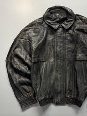 Bomber leather jacket(M/L)