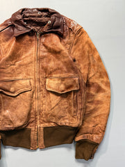Bomber leather jacket(XS/S)