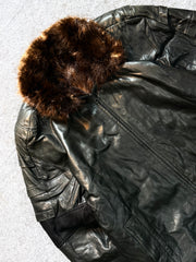 Bomber leather jacket(L/XL)