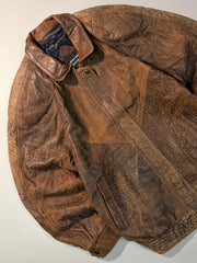 Bomber leather jacket(M/L)