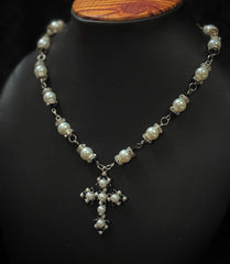 Pearl Cross necklace (exclusive)