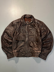 Bomber leather jacket(M/L)