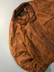 Bomber leather jacket(S/M)