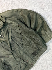 Bomber leather jacket(M/L)